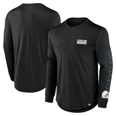 Cleveland Browns Blackout Long Sleeve T-Shirt Black | Fanatics