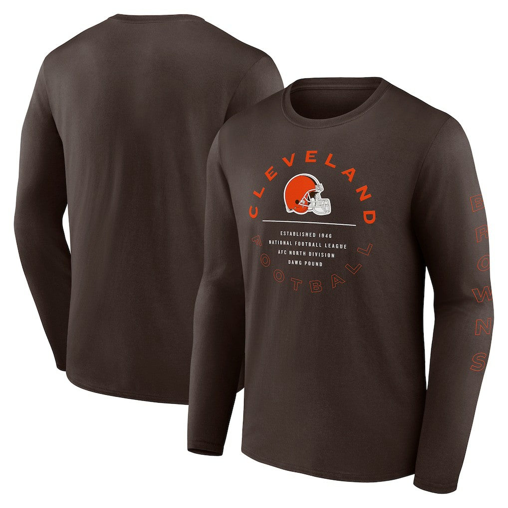 Cleveland Browns Stat Sheet Long Sleeve T-Shirt Brown | Fanatics