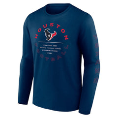 Houston Texans Stat Sheet Long Sleeve T-Shirt Navy | Fanatics