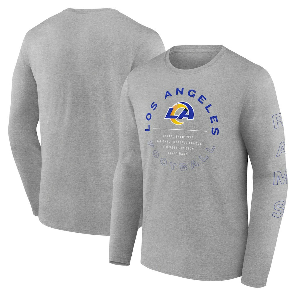 Los Angeles Rams Stat Sheet Long Sleeve T-Shirt Heather Gray | Fanatics