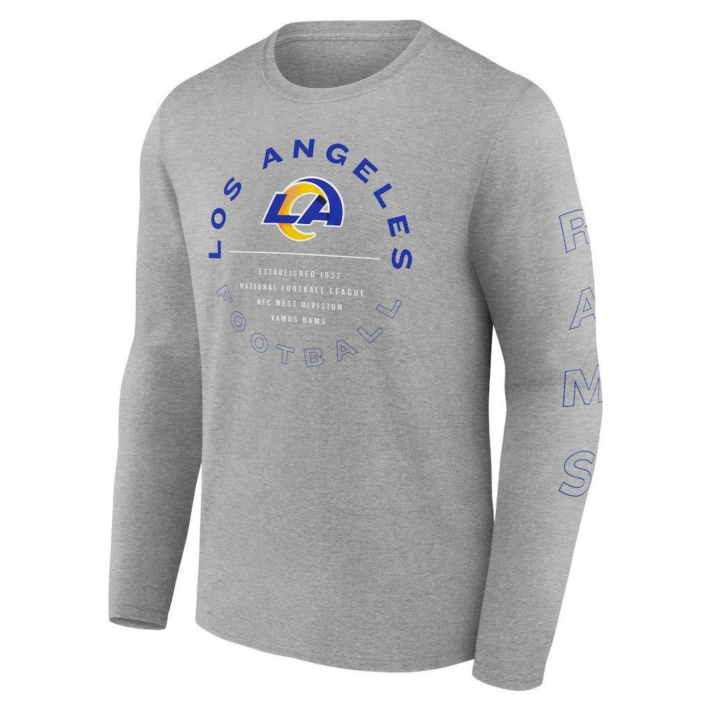 Los Angeles Rams Stat Sheet Long Sleeve T-Shirt Heather Gray | Fanatics