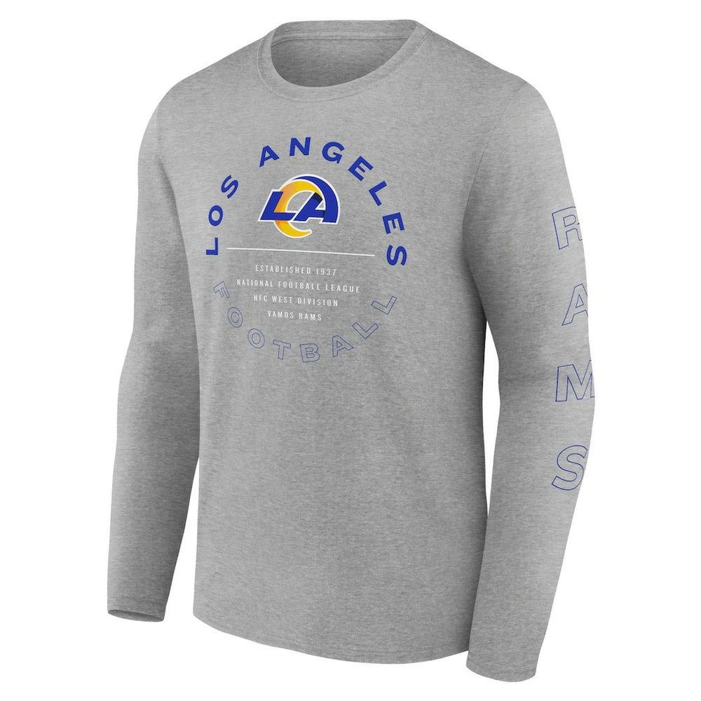 Los Angeles Rams Stat Sheet Long Sleeve T-Shirt Heather Gray | Fanatics
