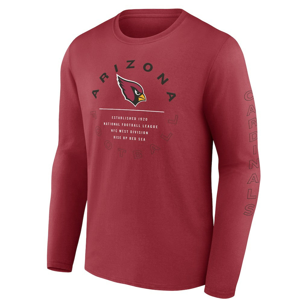 Arizona Cardinals Stat Sheet Long Sleeve T-Shirt Cardinal | Fanatics