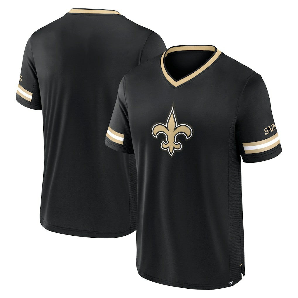 New Orleans Saints Stripe Stacking T-Shirt Black | Fanatics