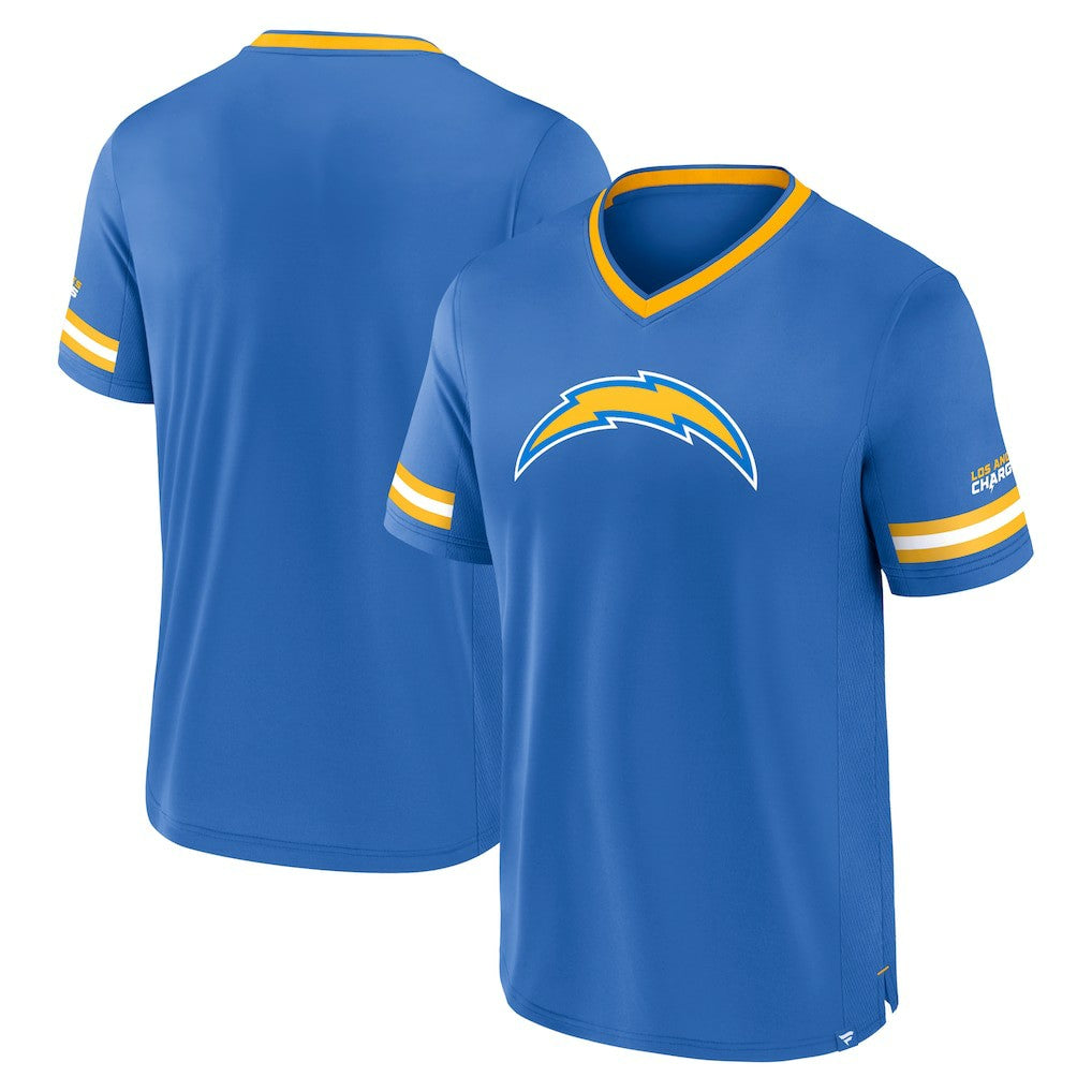 Los Angeles Chargers Stripe Stacking T-Shirt Powder Blue | Fanatics