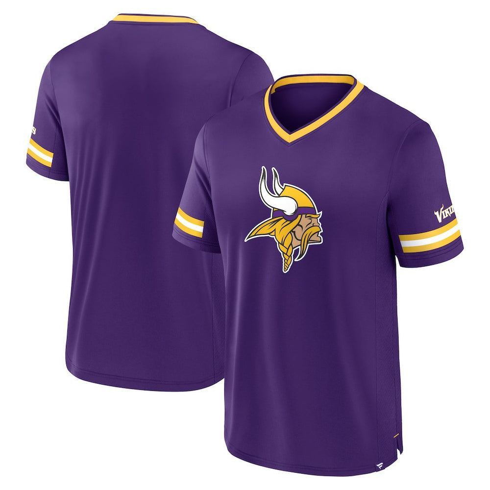 Minnesota Vikings Stripe Stacking T-Shirt Purple | Fanatics