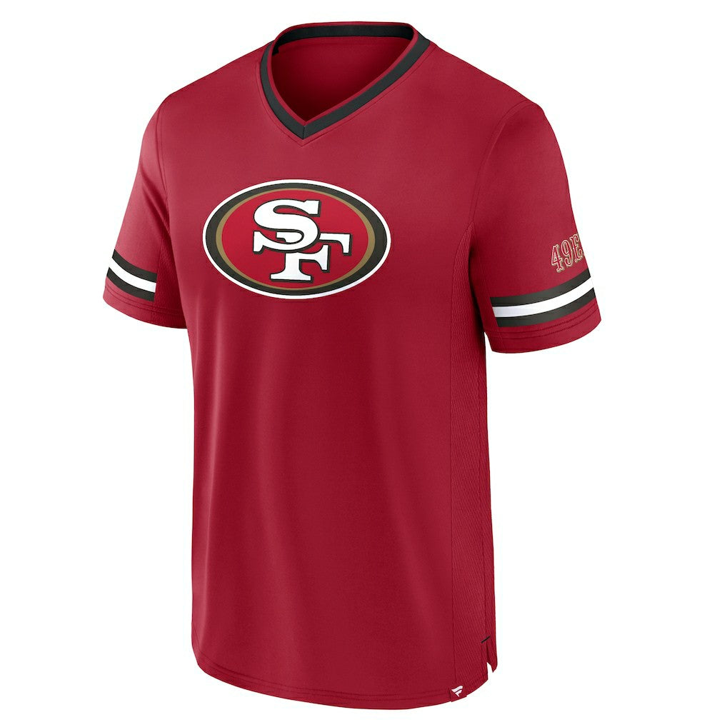 San Francisco 49ers Stripe Stacking T-Shirt Scarlet | Fanatics