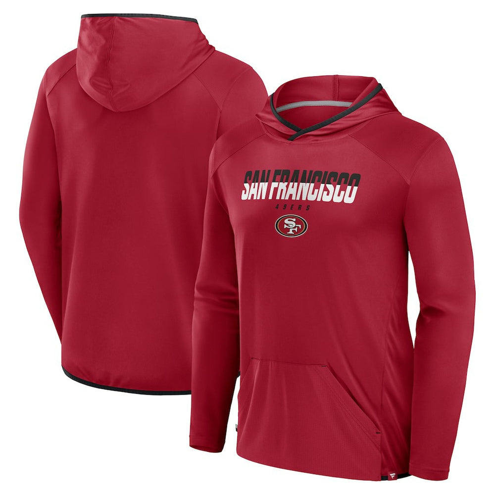San Francisco 49ers Transitional Defender Hoodie Long Sleeve T-Shirt Scarlet | Fanatics