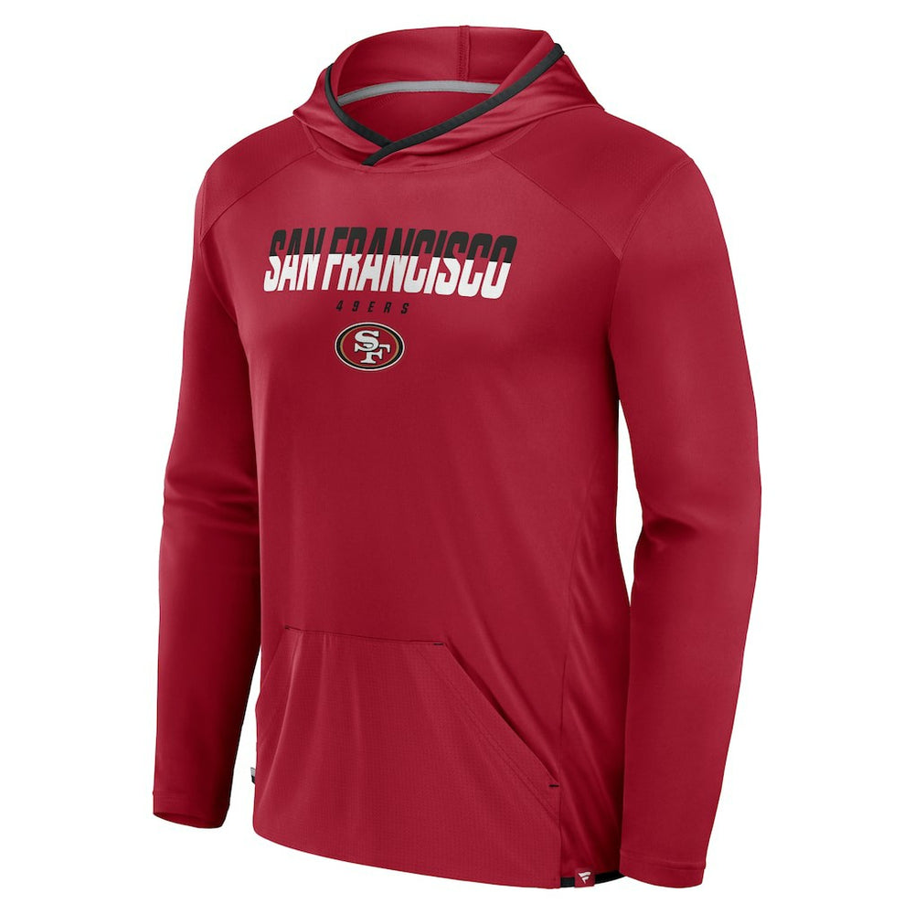 San Francisco 49ers Transitional Defender Hoodie Long Sleeve T-Shirt Scarlet | Fanatics