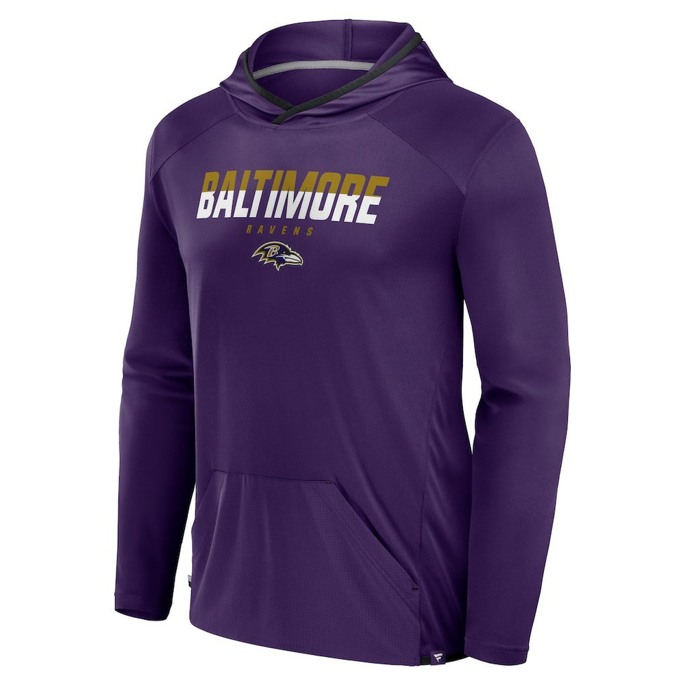 Baltimore Ravens Transitional Defender Hoodie Long Sleeve T-Shirt Purple | Fanatics