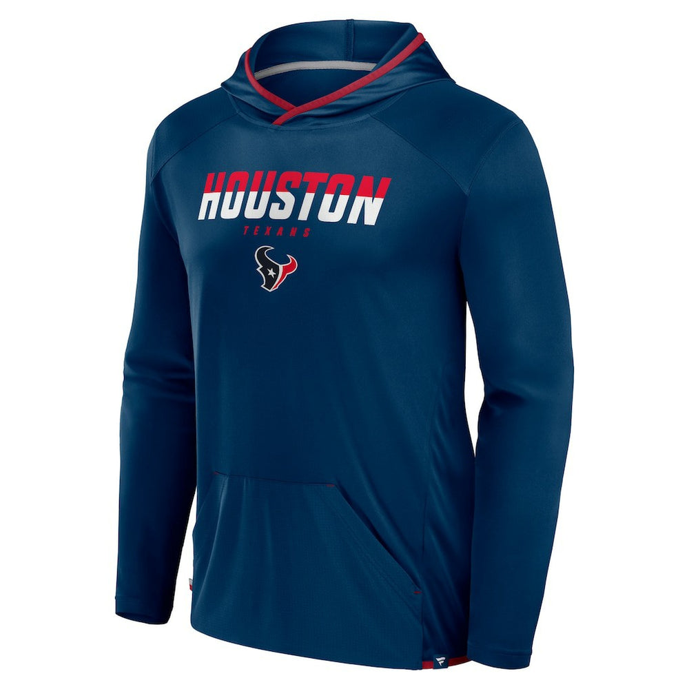 Houston Texans Transitional Defender Hoodie Long Sleeve T-Shirt Navy | Fanatics