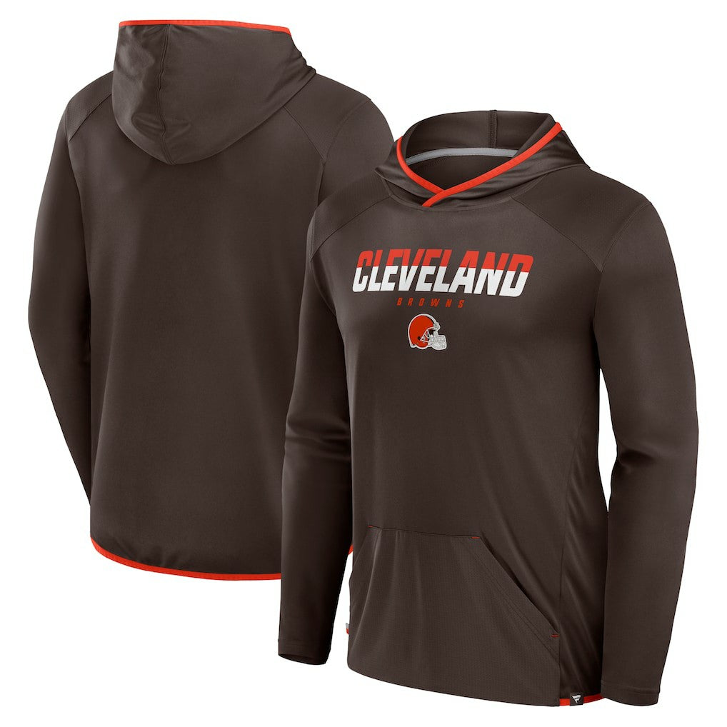 Cleveland Browns Transitional Defender Hoodie Long Sleeve T-Shirt Brown | Fanatics