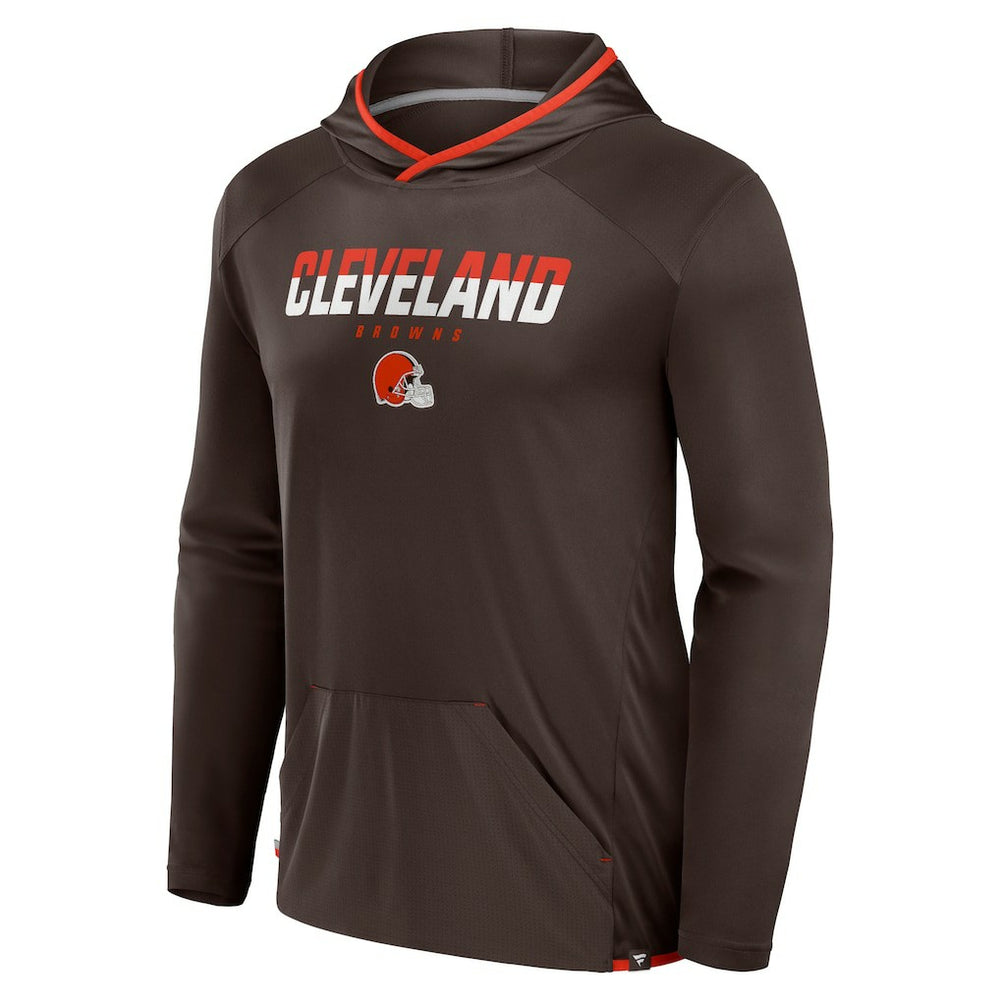 Cleveland Browns Transitional Defender Hoodie Long Sleeve T-Shirt Brown | Fanatics