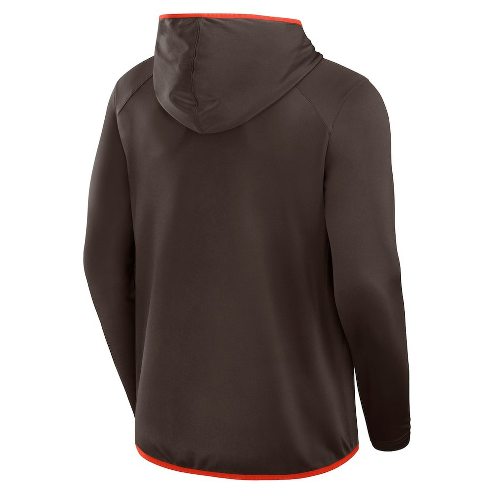 Cleveland Browns Transitional Defender Hoodie Long Sleeve T-Shirt Brown | Fanatics