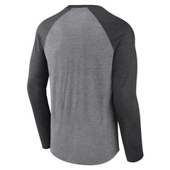 Arizona Cardinals Tri-Blend Raglan Long Sleeve T-Shirt Heather Gray/Charcoal | Fanatics