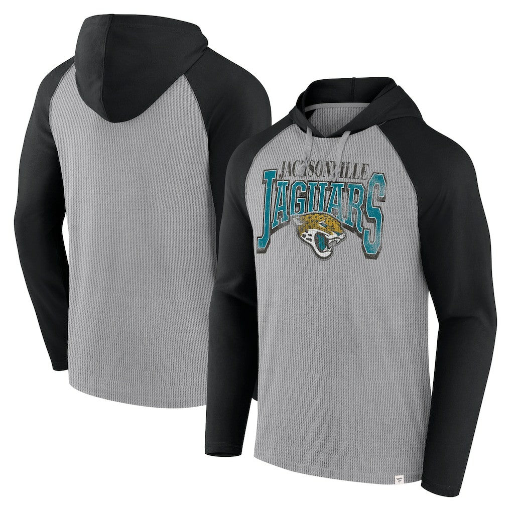 Jacksonville Jaguars Under Center Long Sleeve Hoodie T-Shirt Gray/Black | Fanatics