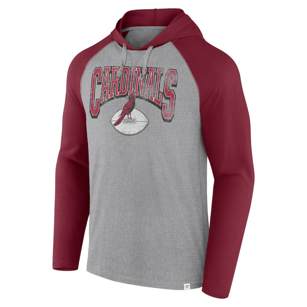 Arizona Cardinals Under Center Long Sleeve Hoodie T-Shirt Gray/Cardinal | Fanatics