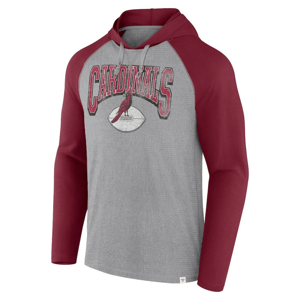 Arizona Cardinals Under Center Long Sleeve Hoodie T-Shirt Gray/Cardinal | Fanatics