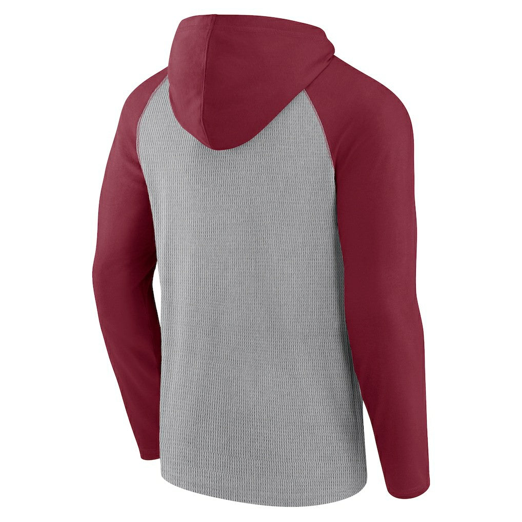 Arizona Cardinals Under Center Long Sleeve Hoodie T-Shirt Gray/Cardinal | Fanatics