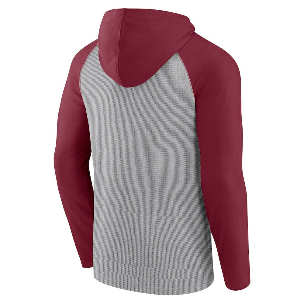 Arizona Cardinals Under Center Long Sleeve Hoodie T-Shirt Gray/Cardinal | Fanatics