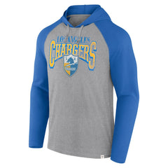 Los Angeles Chargers Under Center Long Sleeve Hoodie T-Shirt Gray/Powder Blue | Fanatics