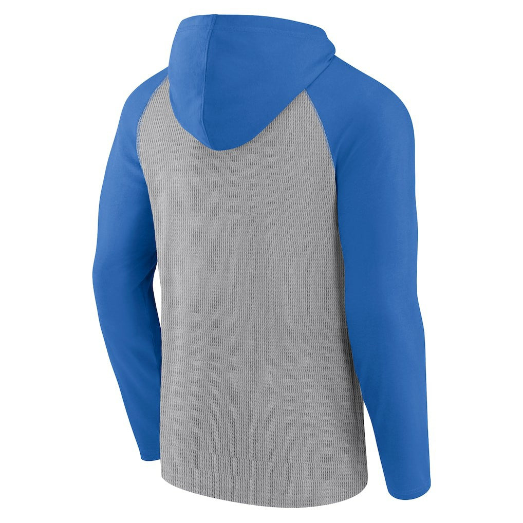 Los Angeles Chargers Under Center Long Sleeve Hoodie T-Shirt Gray/Powder Blue | Fanatics
