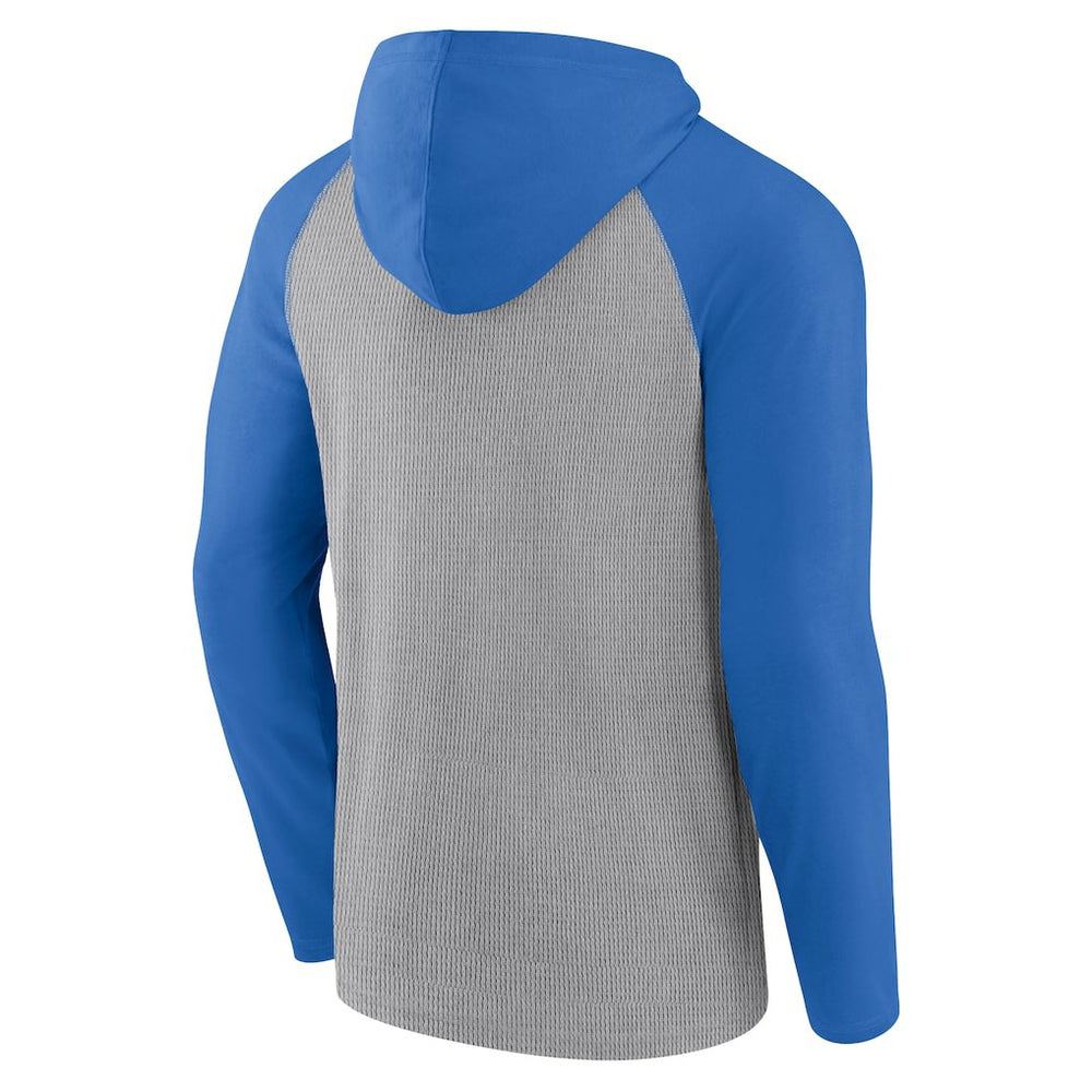 Los Angeles Chargers Under Center Long Sleeve Hoodie T-Shirt Gray/Powder Blue | Fanatics