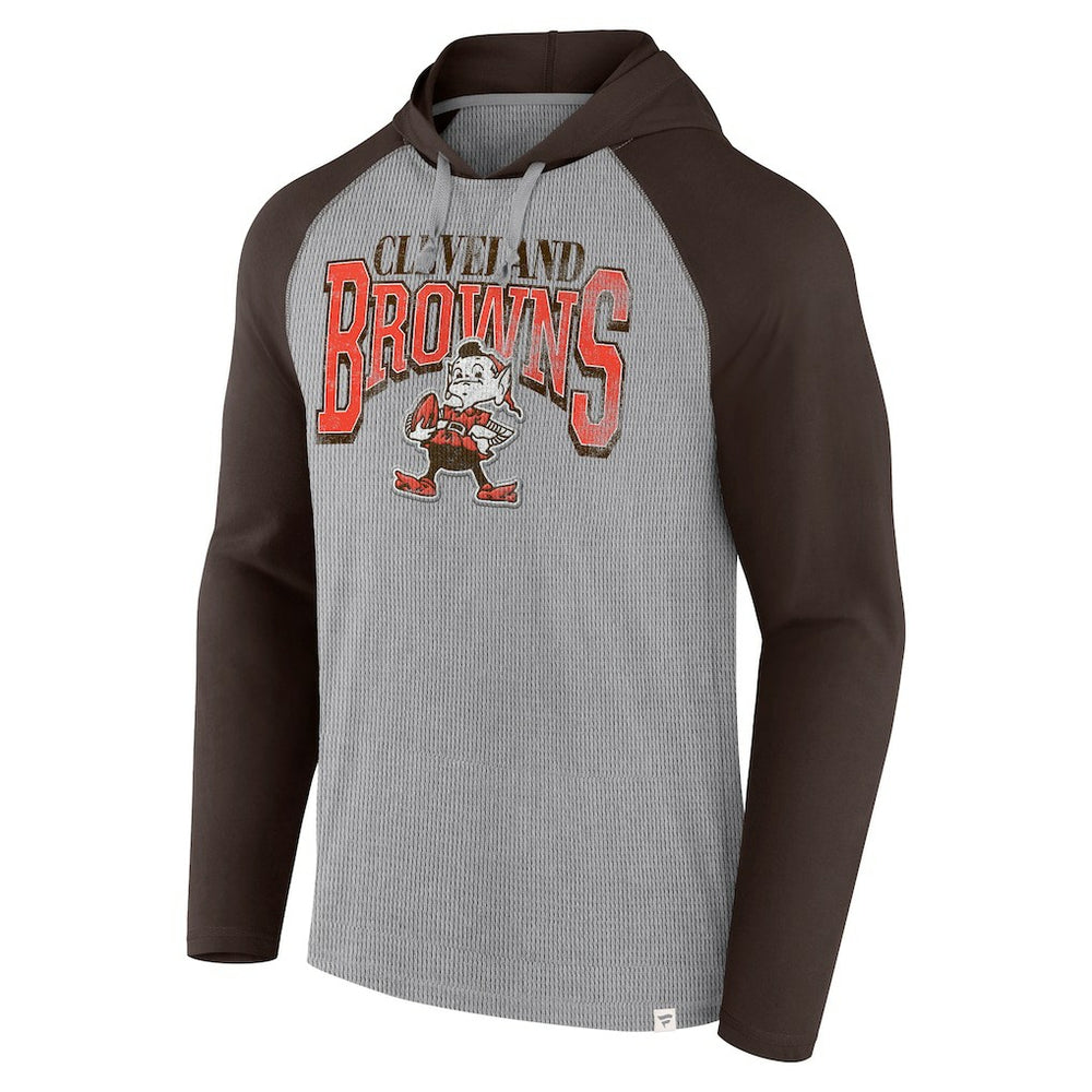 Cleveland Browns Under Center Long Sleeve Hoodie T-Shirt Gray/Brown | Fanatics
