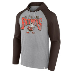 Cleveland Browns Under Center Long Sleeve Hoodie T-Shirt Gray/Brown | Fanatics