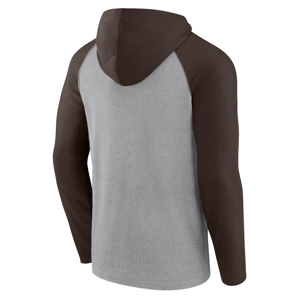 Cleveland Browns Under Center Long Sleeve Hoodie T-Shirt Gray/Brown | Fanatics