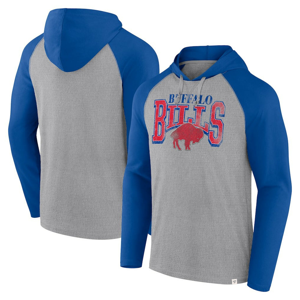 Buffalo Bills Under Center Long Sleeve Hoodie T-Shirt Gray/Royal | Fanatics