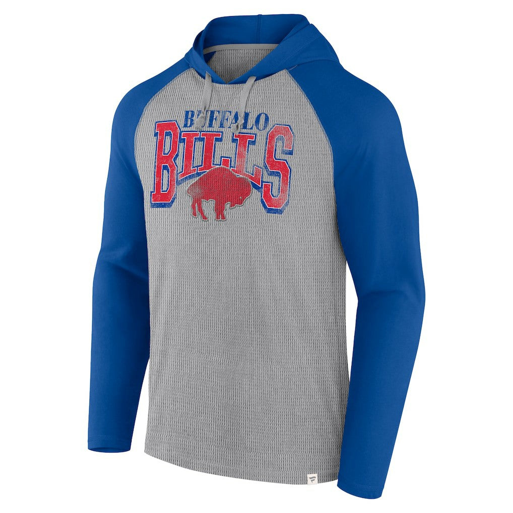 Buffalo Bills Under Center Long Sleeve Hoodie T-Shirt Gray/Royal | Fanatics