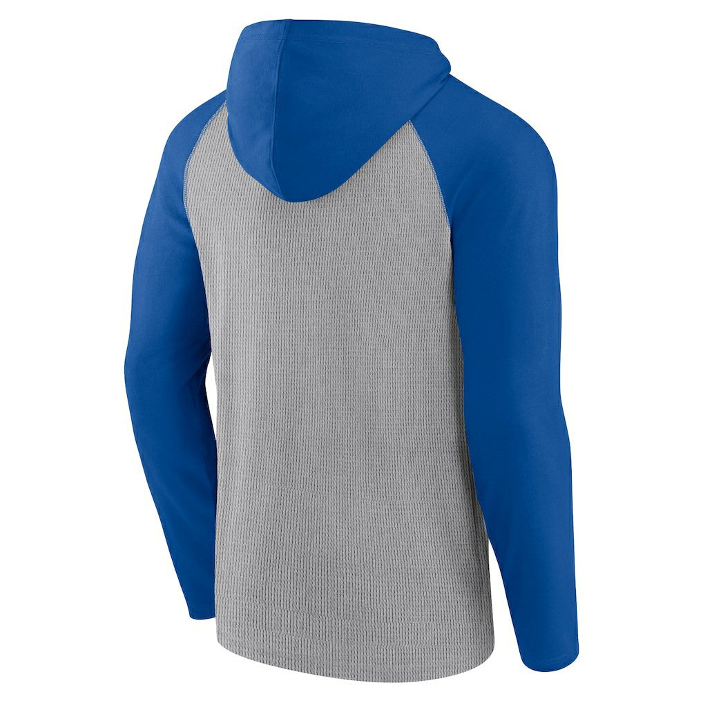 Buffalo Bills Under Center Long Sleeve Hoodie T-Shirt Gray/Royal | Fanatics