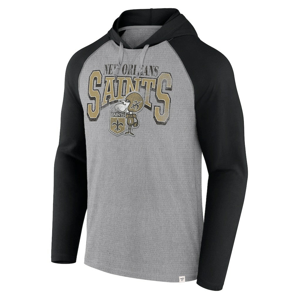 New Orleans Saints Under Center Long Sleeve Hoodie T-Shirt Gray/Black | Fanatics