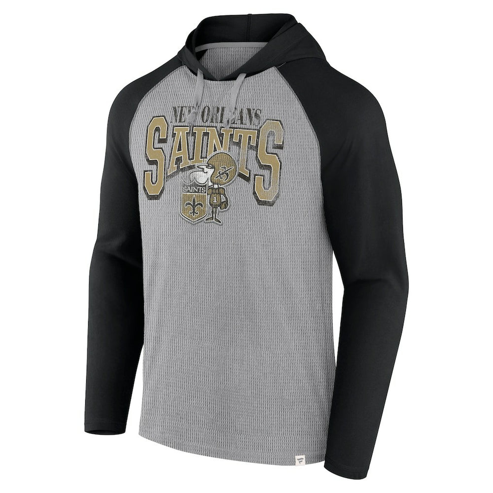 New Orleans Saints Under Center Long Sleeve Hoodie T-Shirt Gray/Black | Fanatics