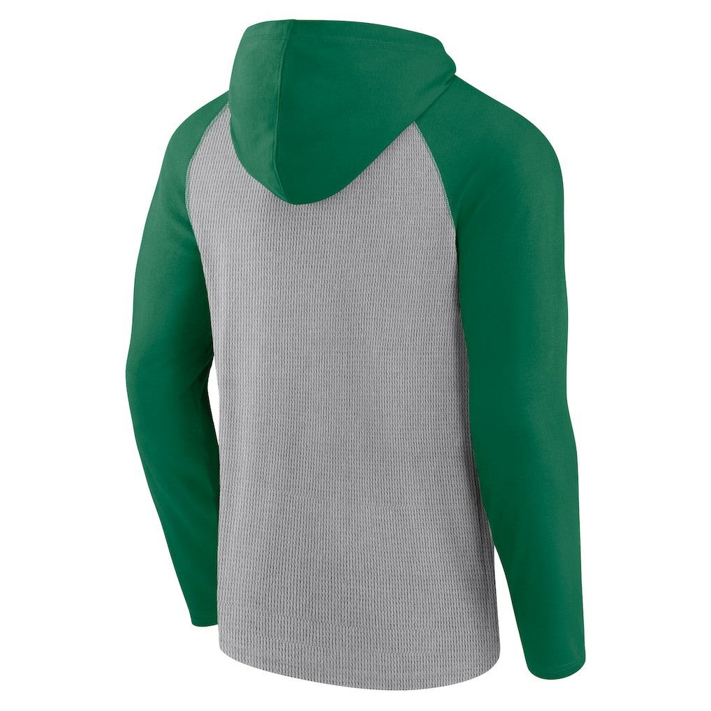 Philadelphia Eagles Under Center Long Sleeve Hoodie T-Shirt Gray/Kelly Green | Fanatics