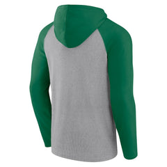 Philadelphia Eagles Under Center Long Sleeve Hoodie T-Shirt Gray/Kelly Green | Fanatics