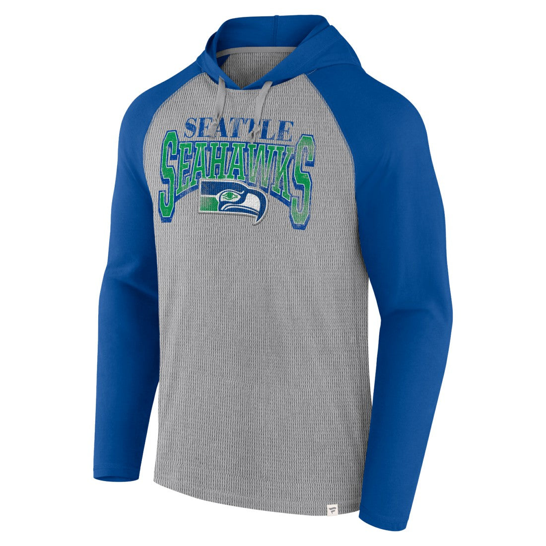Seattle Seahawks Under Center Long Sleeve Hoodie T-Shirt Gray/Royal | Fanatics