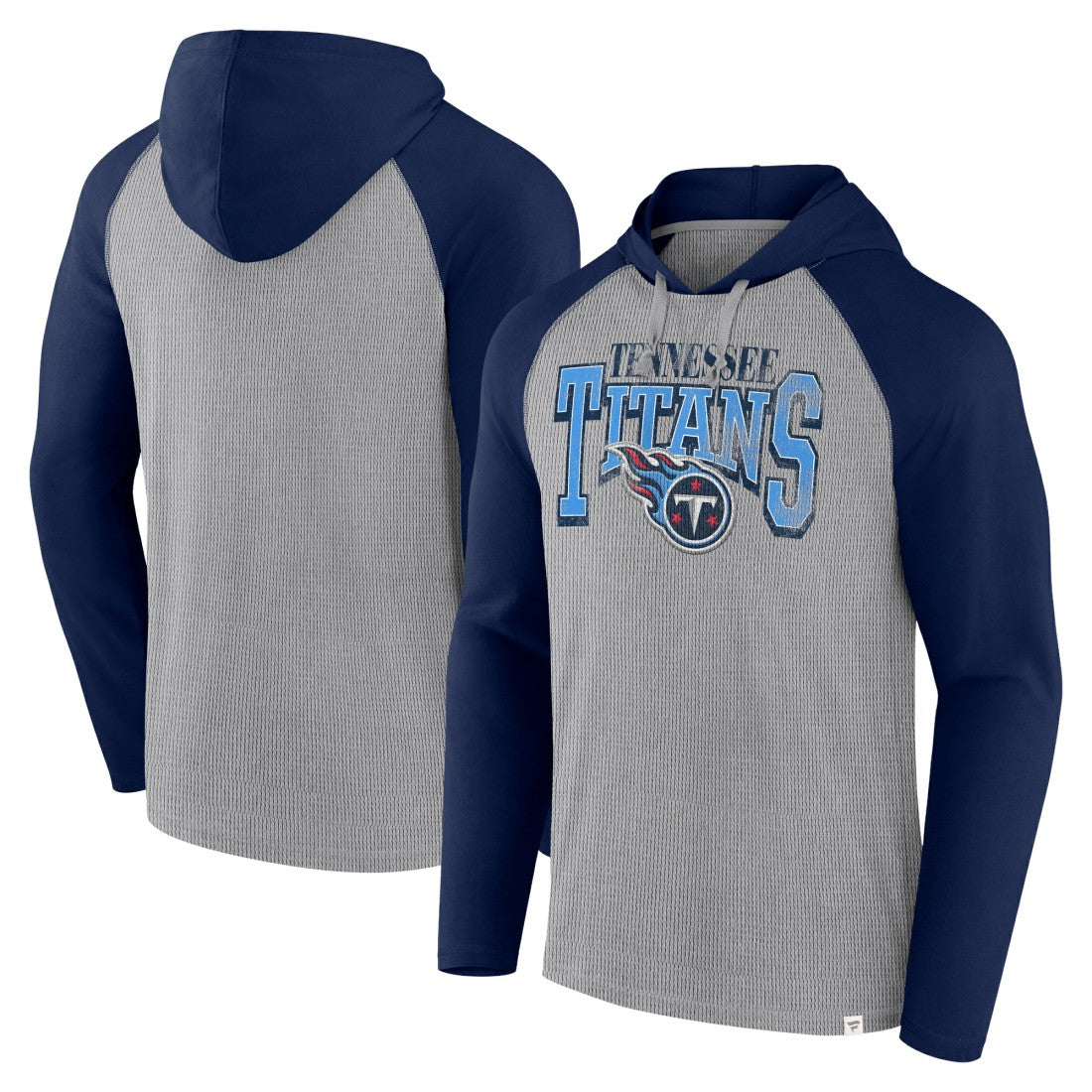 Tennessee Titans Under Center Long Sleeve Hoodie T-Shirt Gray/Navy | Fanatics