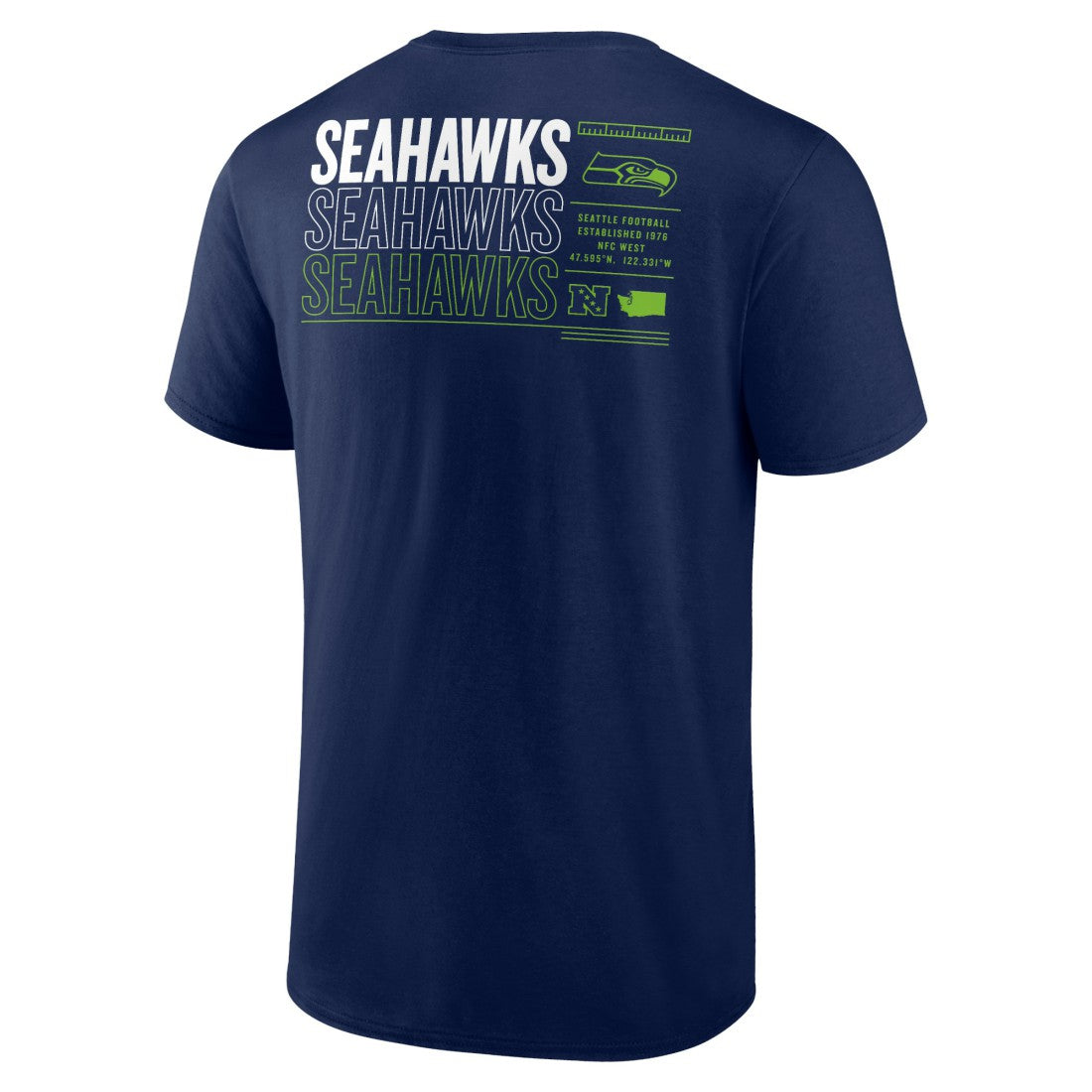 Seattle Seahawks Repeat Stats T-Shirt College Navy | Fanatics