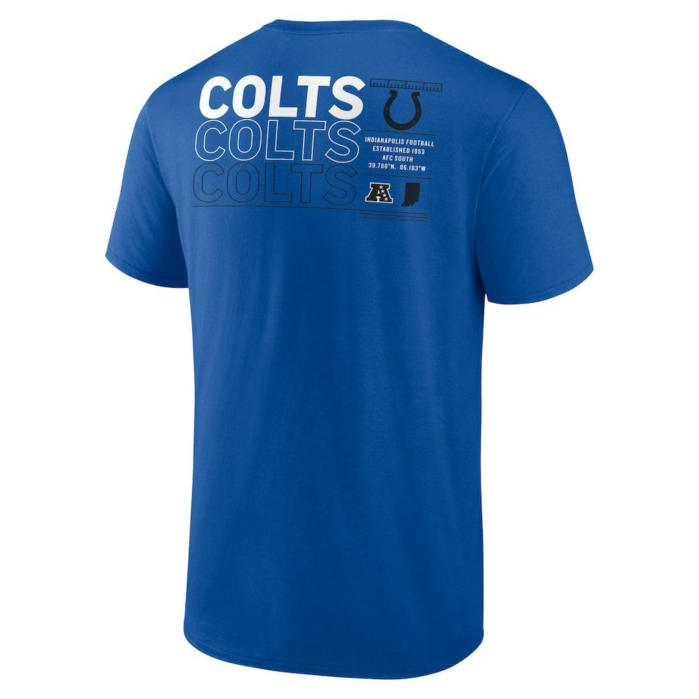 Indianapolis Colts Repeat Stats T-Shirt Royal | Fanatics