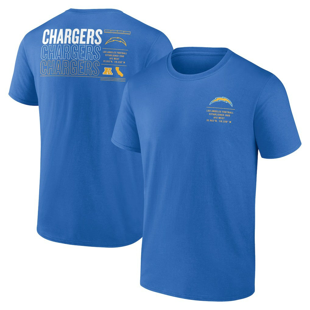 Los Angeles Chargers Repeat Stats T-Shirt Powder Blue | Fanatics