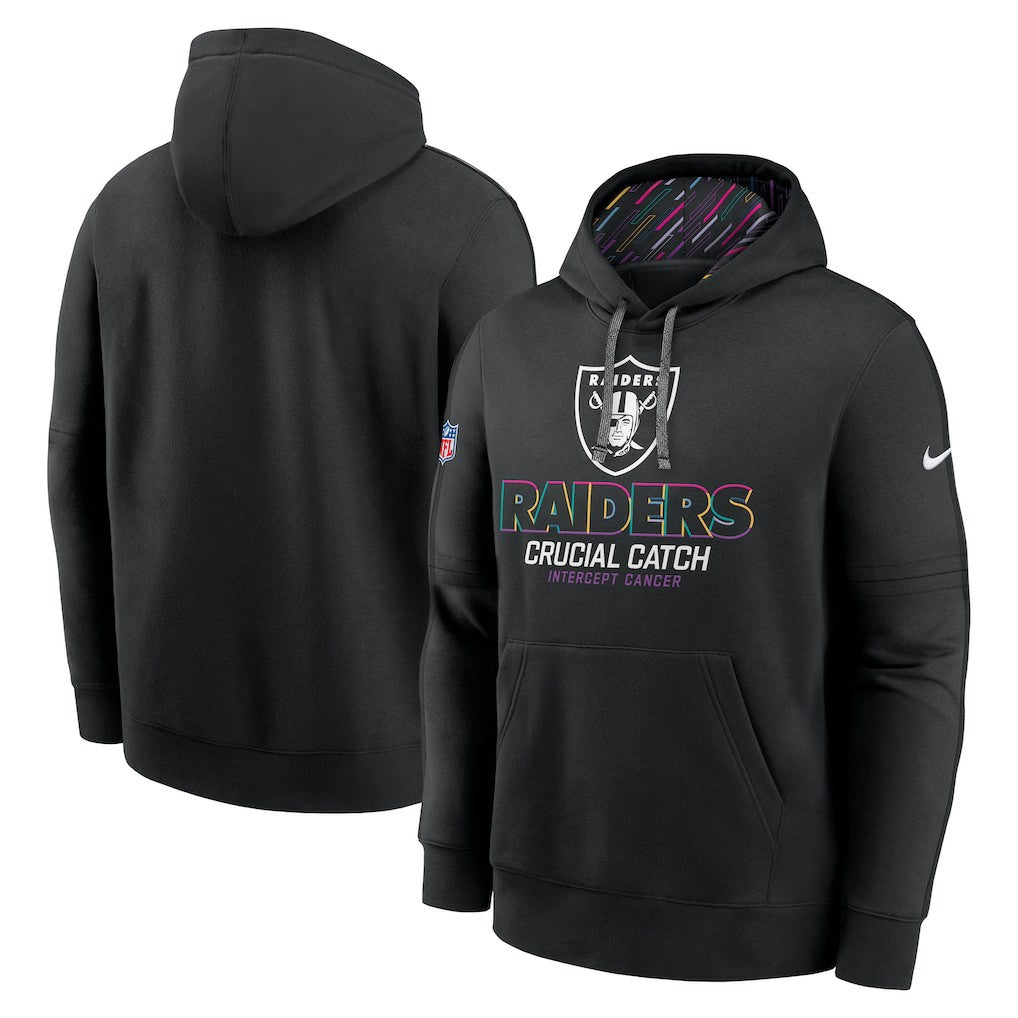 Las Vegas Raiders 2024 NFL Crucial Catch Club Pullover Hoodie Black | Nike for Sale