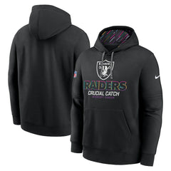 Las Vegas Raiders 2024 NFL Crucial Catch Club Pullover Hoodie Black | Nike for Sale