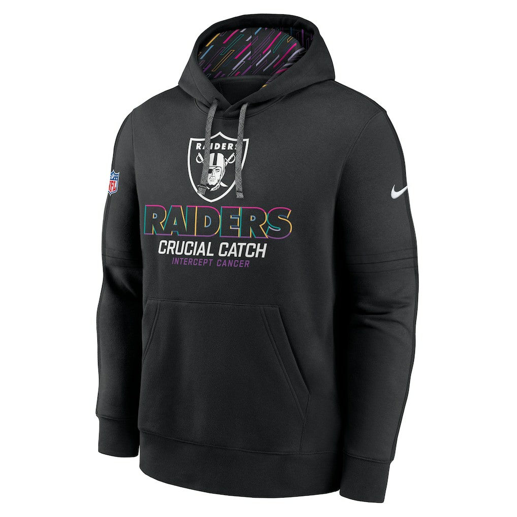 Las Vegas Raiders 2024 NFL Crucial Catch Club Pullover Hoodie Black | Nike for Sale