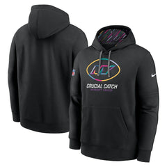 New York Jets 2024 NFL Crucial Catch Club Pullover Hoodie Black | Nike for Sale