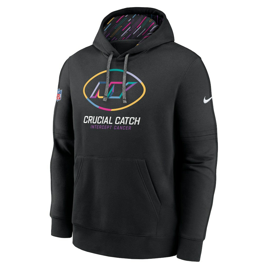New York Jets 2024 NFL Crucial Catch Club Pullover Hoodie Black | Nike for Sale
