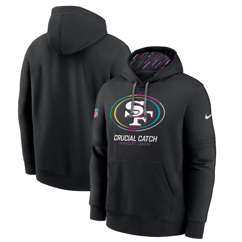 San Francisco 49ers 2024 NFL Crucial Catch Big & Tall Club Pullover Hoodie Black | Nike for Sale