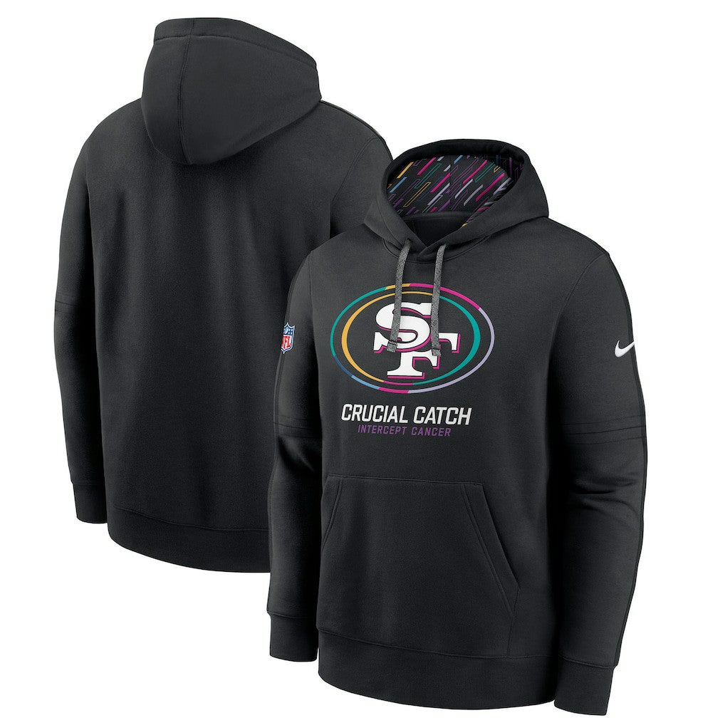 San Francisco 49ers 2024 NFL Crucial Catch Big & Tall Club Pullover Hoodie Black | Nike for Sale