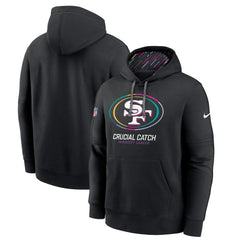 San Francisco 49ers 2024 NFL Crucial Catch Big & Tall Club Pullover Hoodie Black | Nike for Sale